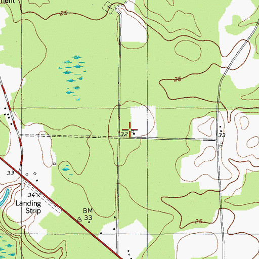 Topographic Map of Bluefield Hunting Club, SC