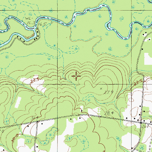 Topographic Map of Bridge Cemetery, SC
