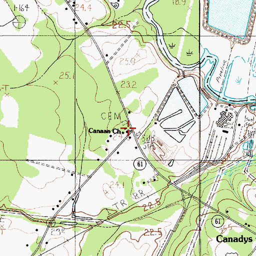 Topographic Map of Canaan Church, SC