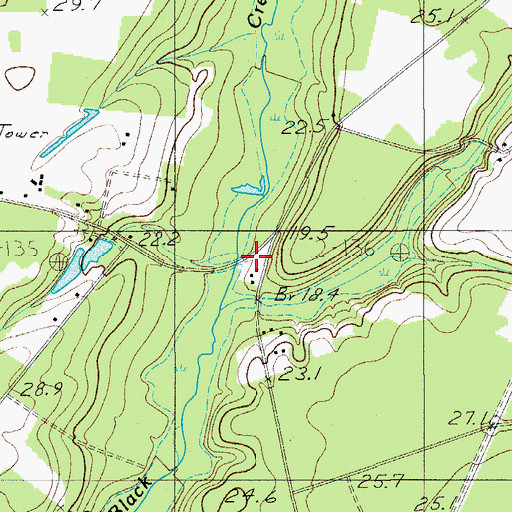 Topographic Map of Cane Branch School (historical), SC