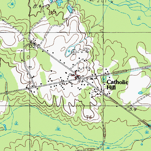 Topographic Map of Catholic Hill School (historical), SC