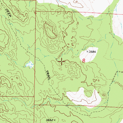 Topographic Map of Thompson Valley, AZ
