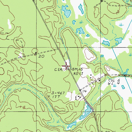 Topographic Map of Ebenezer Church, SC
