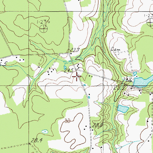 Topographic Map of Elbow School (historical), SC