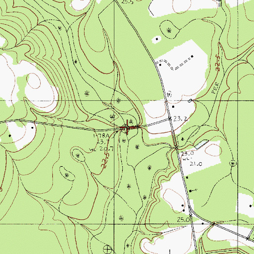 Topographic Map of Fenders Mill Pond (historical), SC
