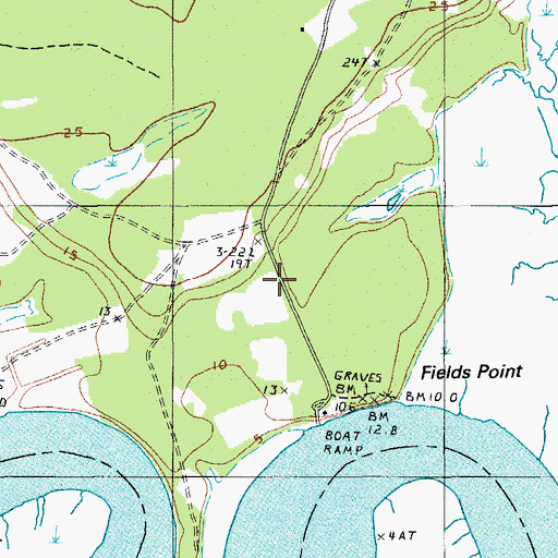Topographic Map of Fields Point School (historical), SC