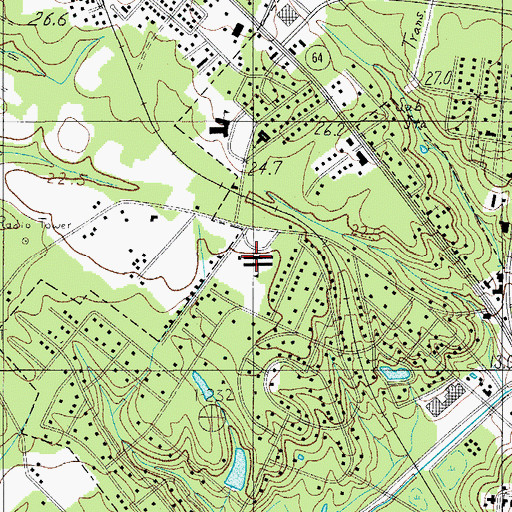 Topographic Map of Forest Hills Elementary School, SC