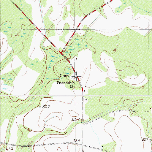 Topographic Map of Friendship Church, SC