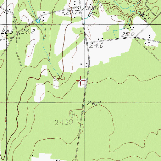 Topographic Map of Heyward School (historical), SC