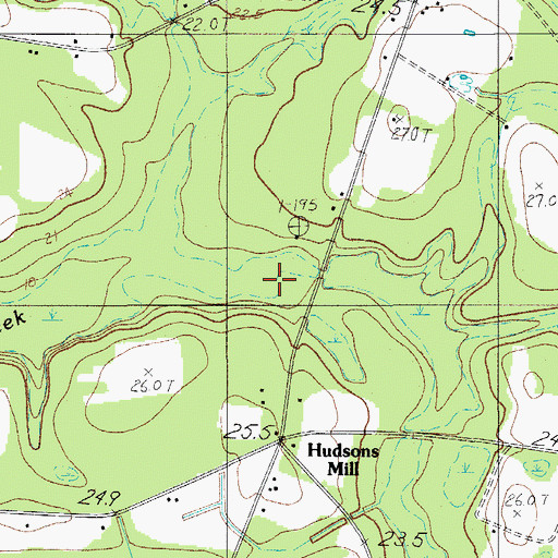 Topographic Map of Hudson Mill Pond (historical), SC