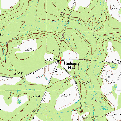 Topographic Map of Hudson Mill School (historical), SC