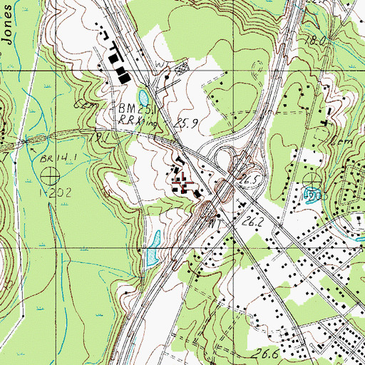 Topographic Map of Ivanhoe Shopping Center, SC