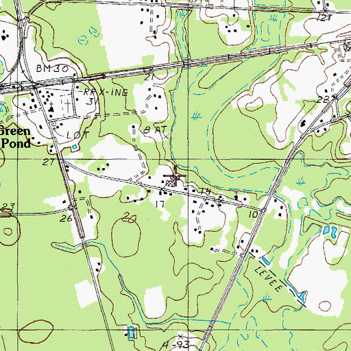 Topographic Map of Ivenia Brown Elementary School (historical), SC