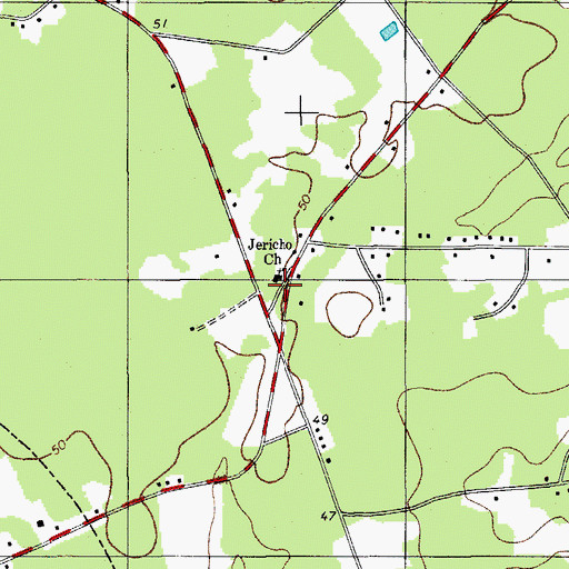 Topographic Map of Jericho School (historical), SC