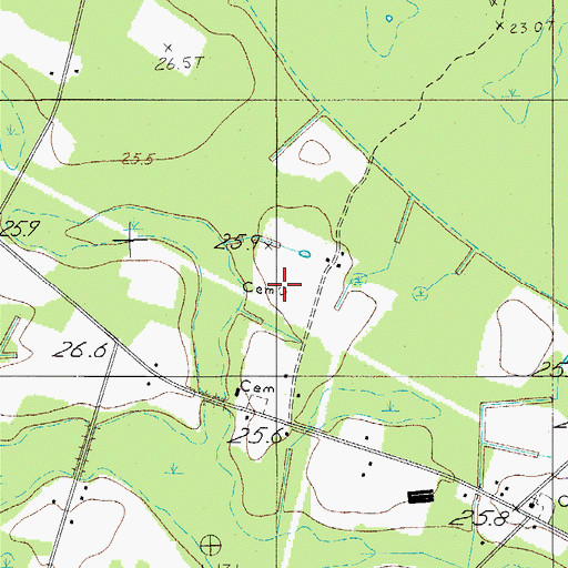 Topographic Map of John Herndon Cemetery, SC