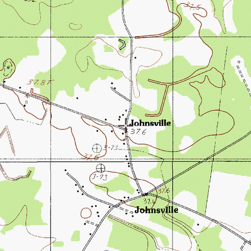 Topographic Map of Johnsville, SC