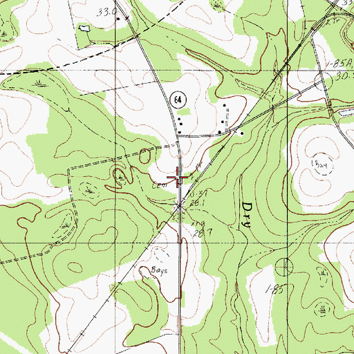 Topographic Map of Jones Cemetery, SC