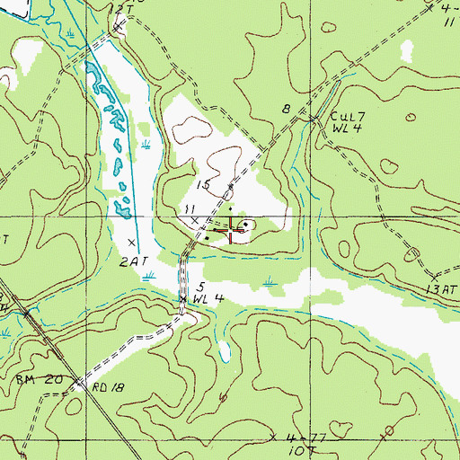 Topographic Map of Maybank Plantation, SC