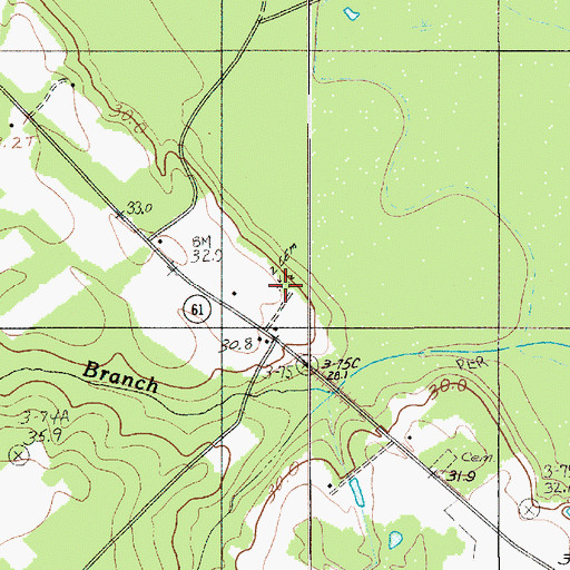 Topographic Map of May - Stokes - Raysor Cemetery, SC