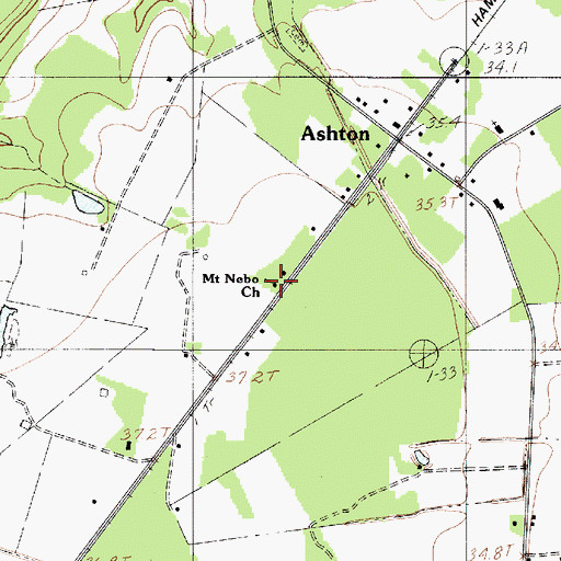 Topographic Map of Mount Nebo Church, SC