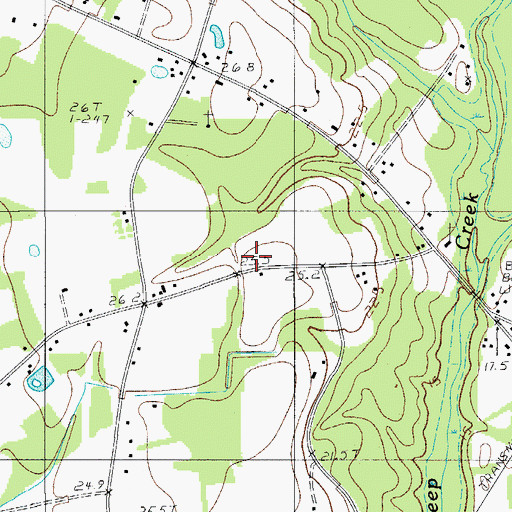 Topographic Map of New Hope Church (historical), SC