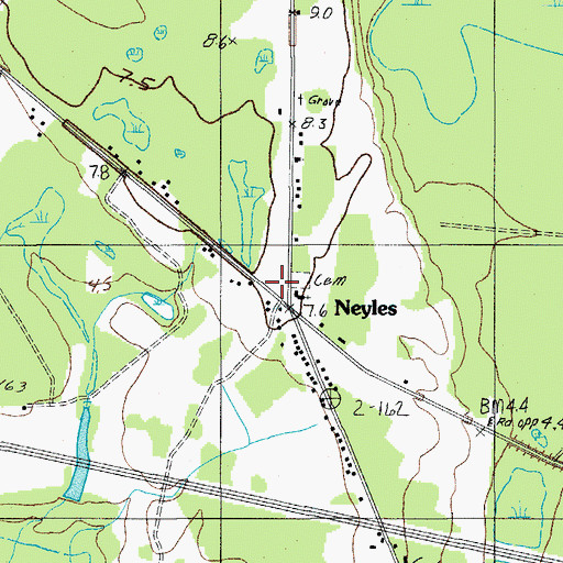 Topographic Map of Neyles School (historical), SC