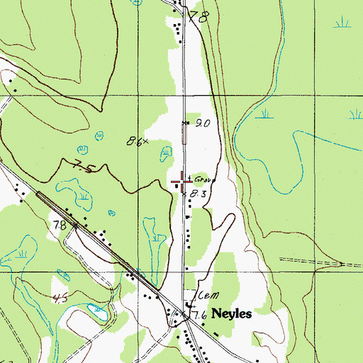 Topographic Map of Neyles School (historical), SC