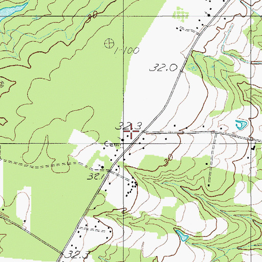 Topographic Map of Old Bethel School (historical), SC