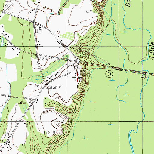 Topographic Map of Peniel Cemetery, SC