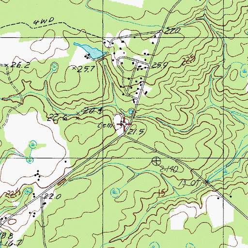 Topographic Map of Peniel Church, SC