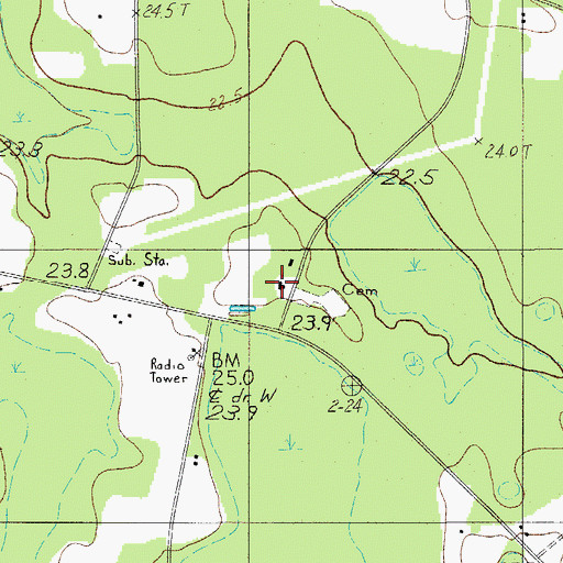 Topographic Map of Pine Grove Number 1 Baptist Church, SC