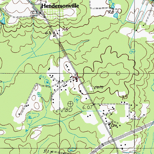 Topographic Map of Piney Grove Church, SC