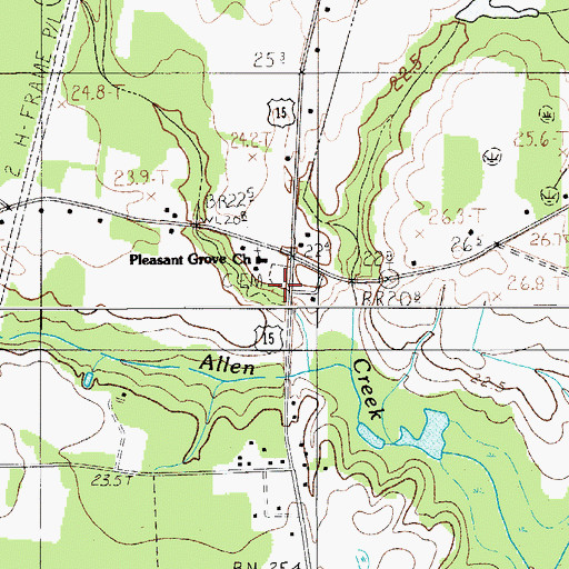 Topographic Map of Pleasant Grove School (historical), SC