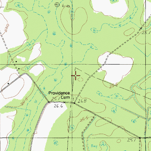 Topographic Map of Providence Cemetery, SC