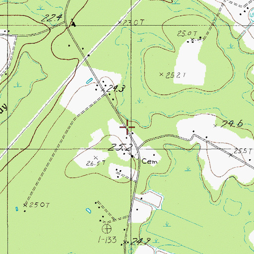 Topographic Map of Red Root School (historical), SC