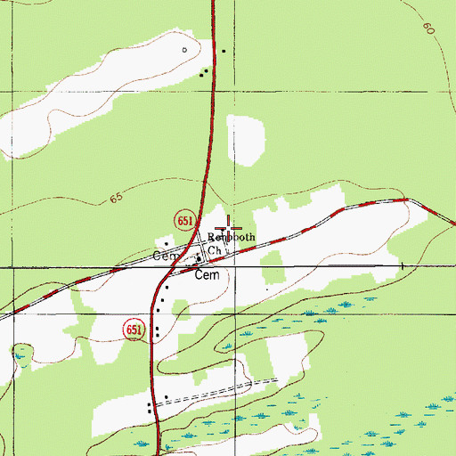 Topographic Map of Rehoboth School (historical), SC