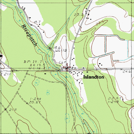 Topographic Map of Rice Patch Christian Church, SC