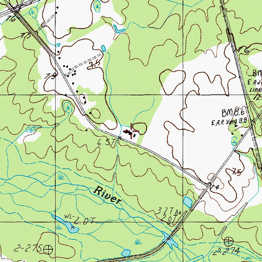 Topographic Map of Ritter School (historical), SC