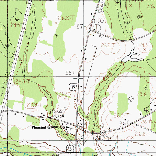 Topographic Map of Roadside School (historical), SC