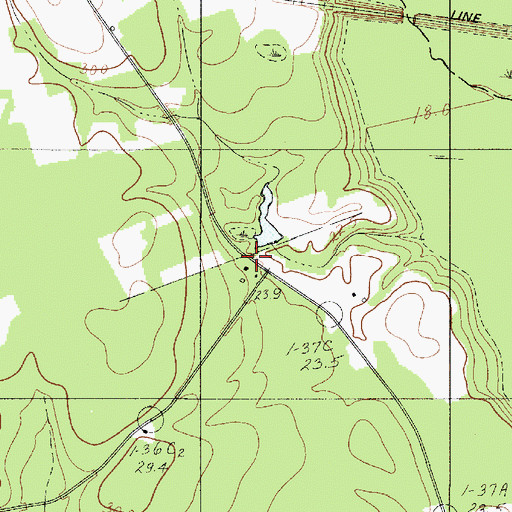 Topographic Map of Rum Gully School (historical), SC