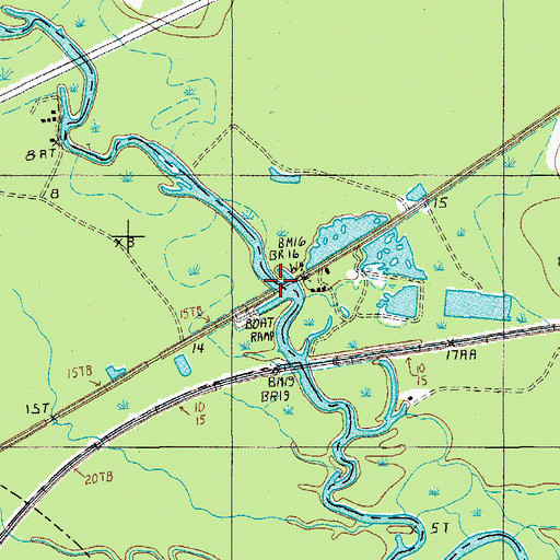 Topographic Map of Saltketcher Bridge, SC