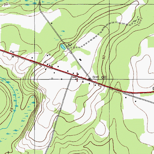 Topographic Map of Sandhill School (historical), SC
