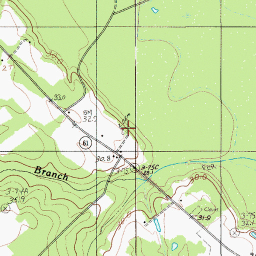Topographic Map of Spell - Risher Cemetery, SC