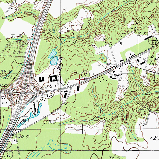 Topographic Map of Stone Branch School (historical), SC