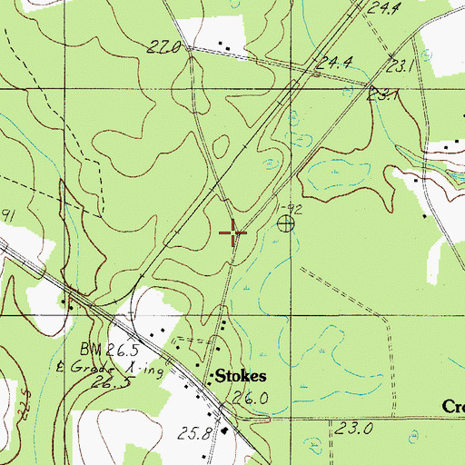 Topographic Map of Stokes School (historical), SC