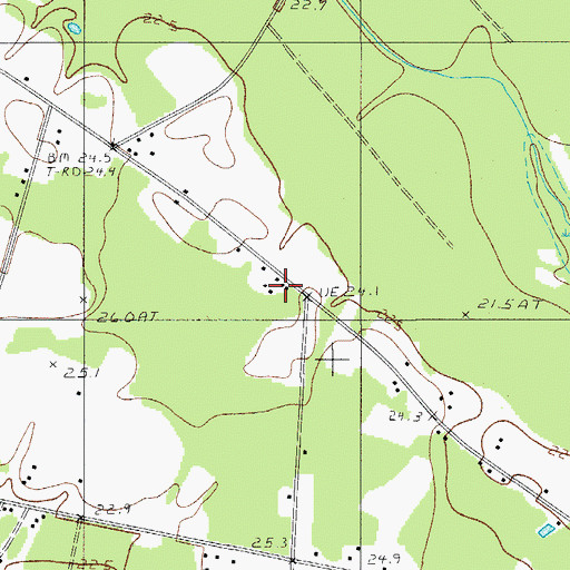 Topographic Map of Tobys Bluff School (historical), SC