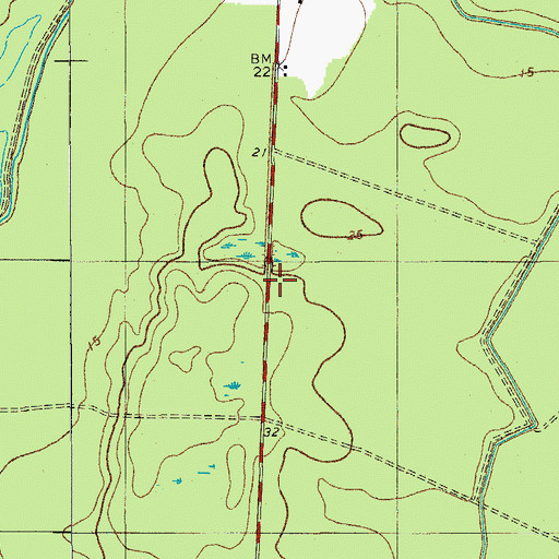 Topographic Map of Trinity School (historical), SC