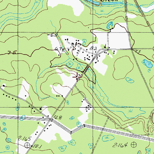Topographic Map of Wards Cross School (historical), SC