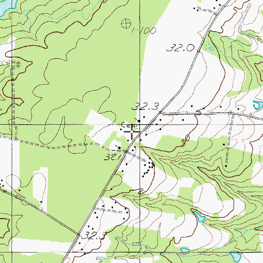 Topographic Map of Welch Green School (historical), SC