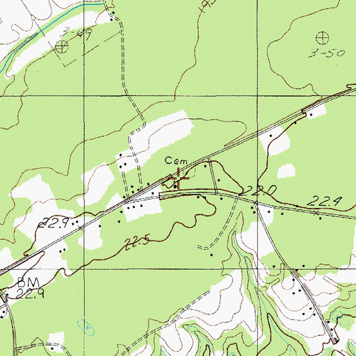 Topographic Map of Wesley School (historical), SC